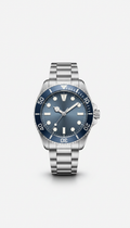 Dual-Tone Diver In Steel And Blue Ceramic