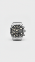 Stainless Steel Chronograph With Graphite Dial